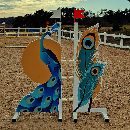 Peacock Show Jump Stands (2) Aluminium Horse Jumps / Hindernisse