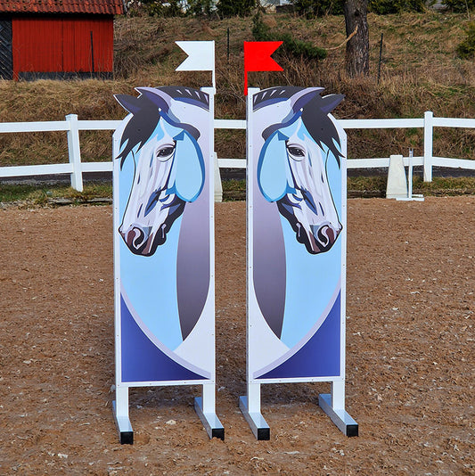 Horse Show Jump Stands (2) Aluminium Horse Jumps / Hindernisse