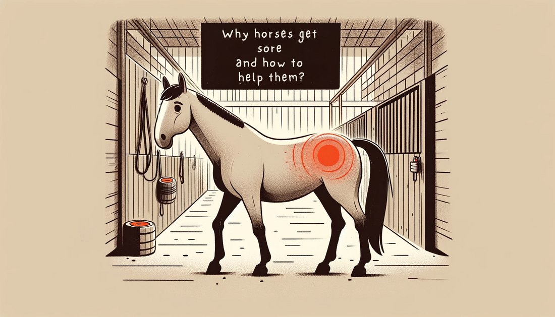 A carton horse with a sore leg