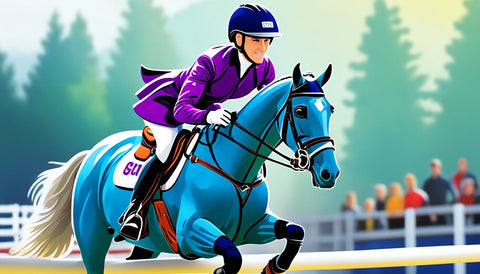 Rider on horse for showjumping