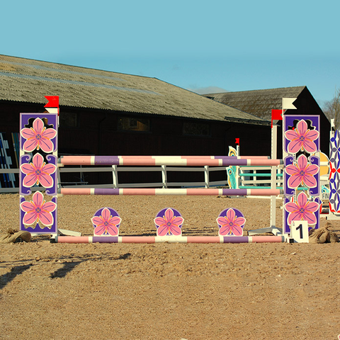 Butterfly Show jump set with fillers and oxer