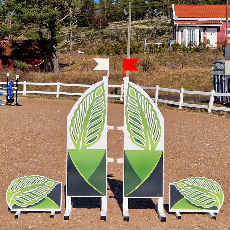 Leaf Show Jump Stands (2) Aluminium Horse Jumps / Hindernisse