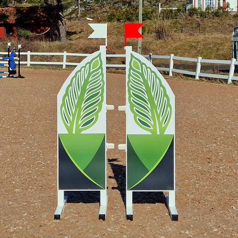 Leaf Show Jump Stands (2) Aluminium Horse Jumps / Hindernisse