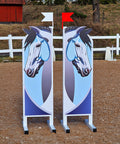 Horse Show Jump Stands (2) Aluminium Horse Jumps / Hindernisse