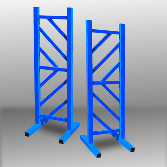 Aluminium Double Standards "Squares" (2) Blue Aluminium Horse Jumps / Hindernisse