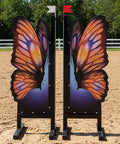 Butterfly Show Jump Stands (2) Black Aluminium Horse Jumps / Hindernisse