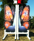 Butterfly Show Jump Stands (2) White Aluminium Horse Jumps / Hindernisse
