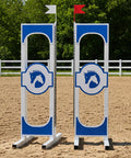Classic 2 Show Jump Stands (2) Blue Aluminium Horse Jumps / Hindernisse
