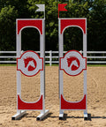 Classic 2 Show Jump Stands (2) Red Aluminium Horse Jumps / Hindernisse