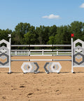 Hexagons Show Jump Set White Aluminium Horse Jumps / Hindernisse