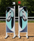 Horse Show Jump Stands (2) Aluminium Horse Jumps / Hindernisse