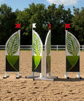 Leaf Show Jump Stands (2) Aluminium Horse Jumps / Hindernisse