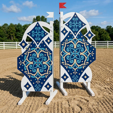 Blaue Mosaik Turnierständer (2)