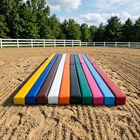 6 Soft Foam Horse Jump Poles | Pack of 6 Aluminium Horse Jumps / Hindernisse