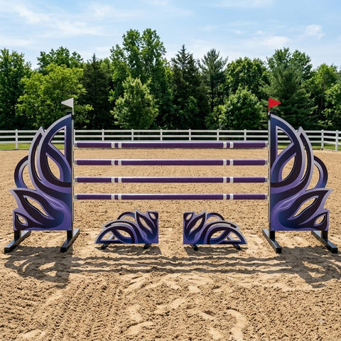 Violet Vortex Show Jump Set Filler Aluminium Horse Jumps / Hindernisse