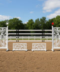 Leaf Rays Show Jump Set White Aluminium Horse Jumps / Hindernisse