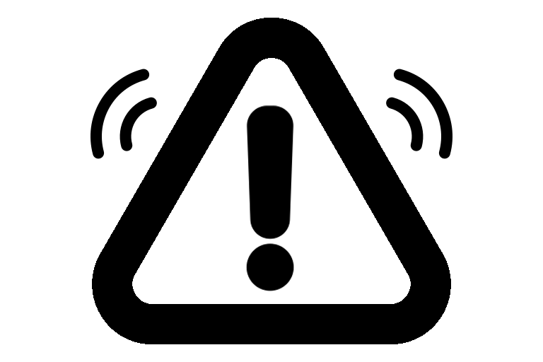 Danger Logo Icon in Black and White