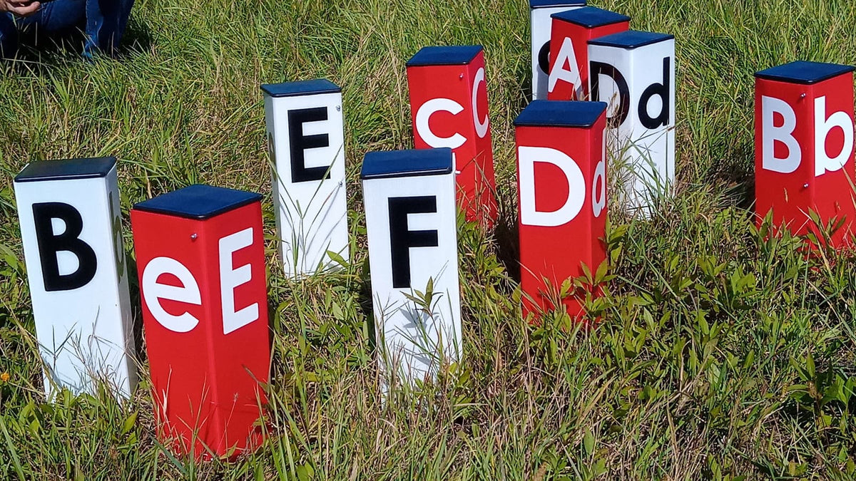 ApexDrive Letter Marker Set – Marathon Obstacle Markers A–F