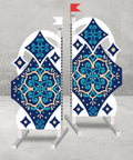 Blue Mosaic Show Jump Stands (2) Aluminium Horse Jumps / Hindernisse